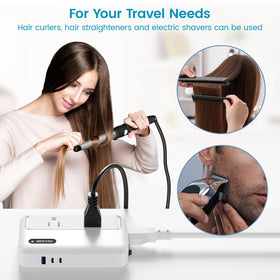 BESTEK detachable EU cable demonstrating flexible placement and safer connection