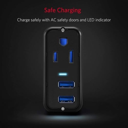BESTEK dual USB ports image shows quick charging for multiple devices
