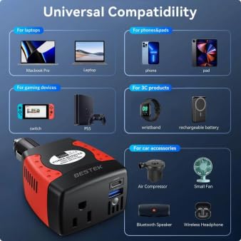BESTEK ETL-certified inverter with warranty and support