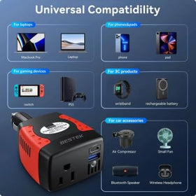 BESTEK ETL-certified inverter with warranty and support