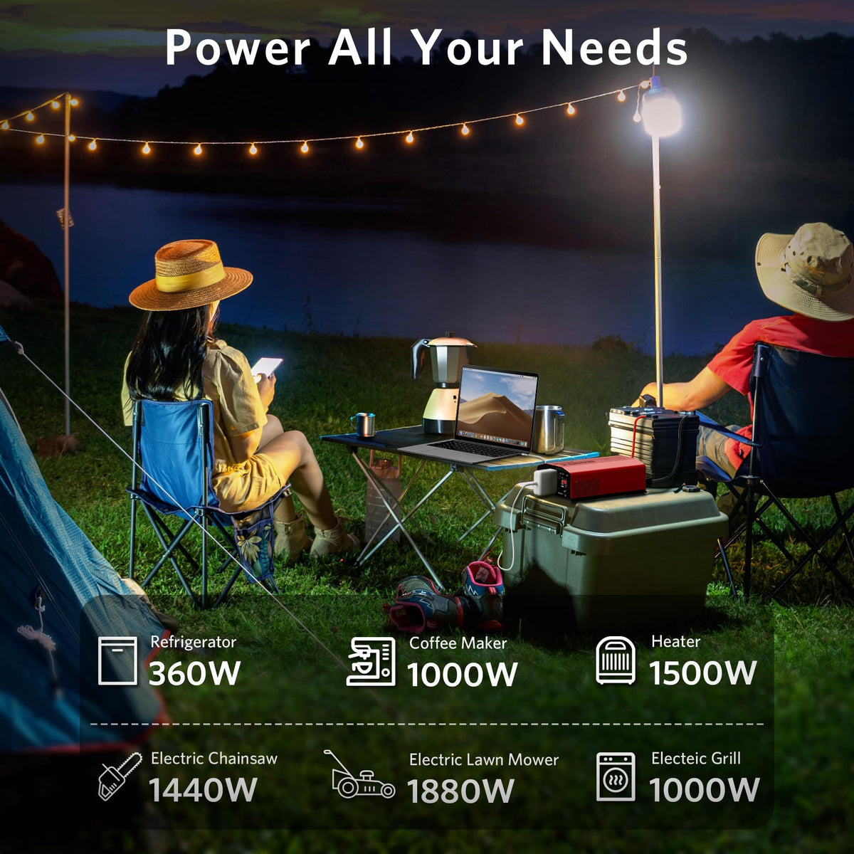 BESTEK compact design fits in vehicles and RVs for versatile power on the go.