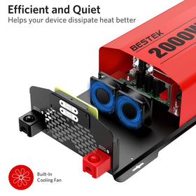 BESTEK inverter with LED indicators for quick status checks on protection features.