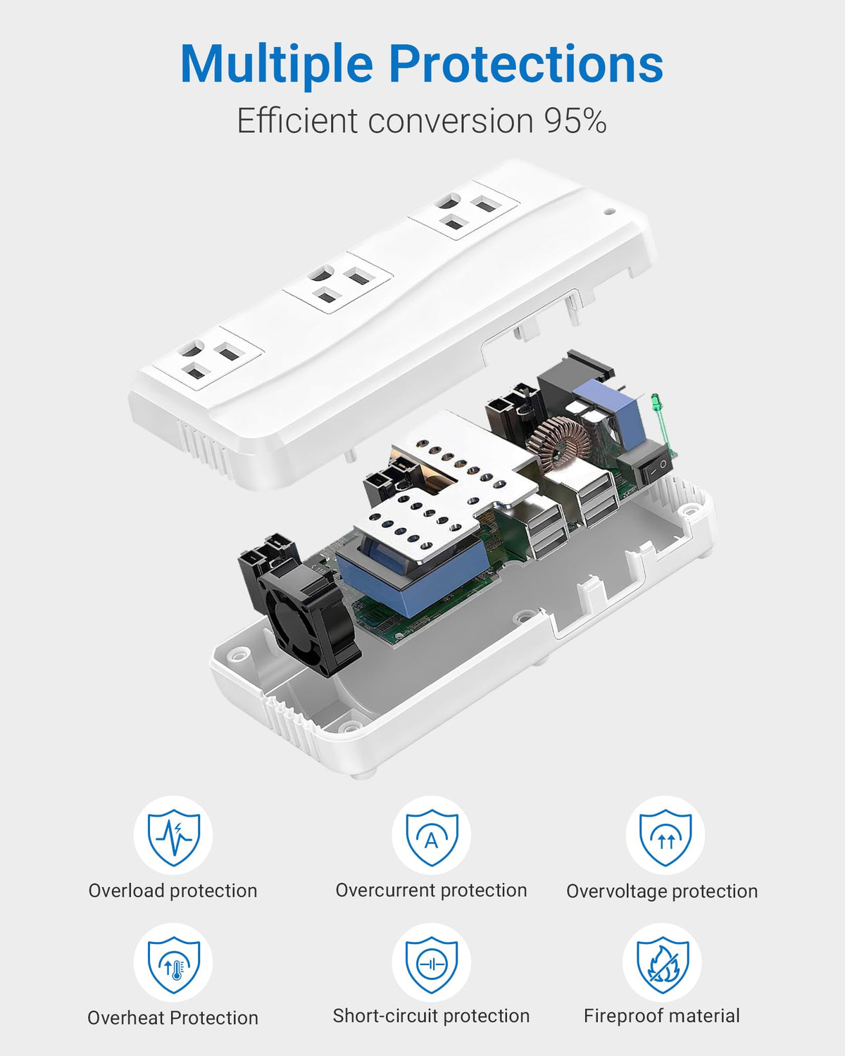 BESTEK packed inside a carry-on bag to show travel-ready convenience and organization