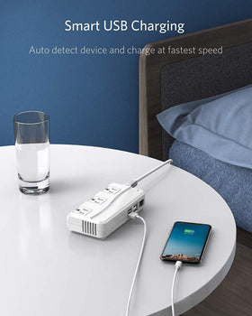 BESTEK held in hand to show compact size and easy packing benefit