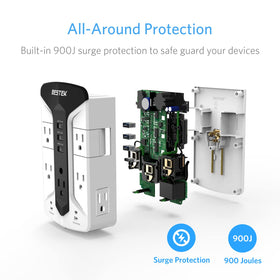 BESTEK top phone holder with smartphone, keeps device secure while charging