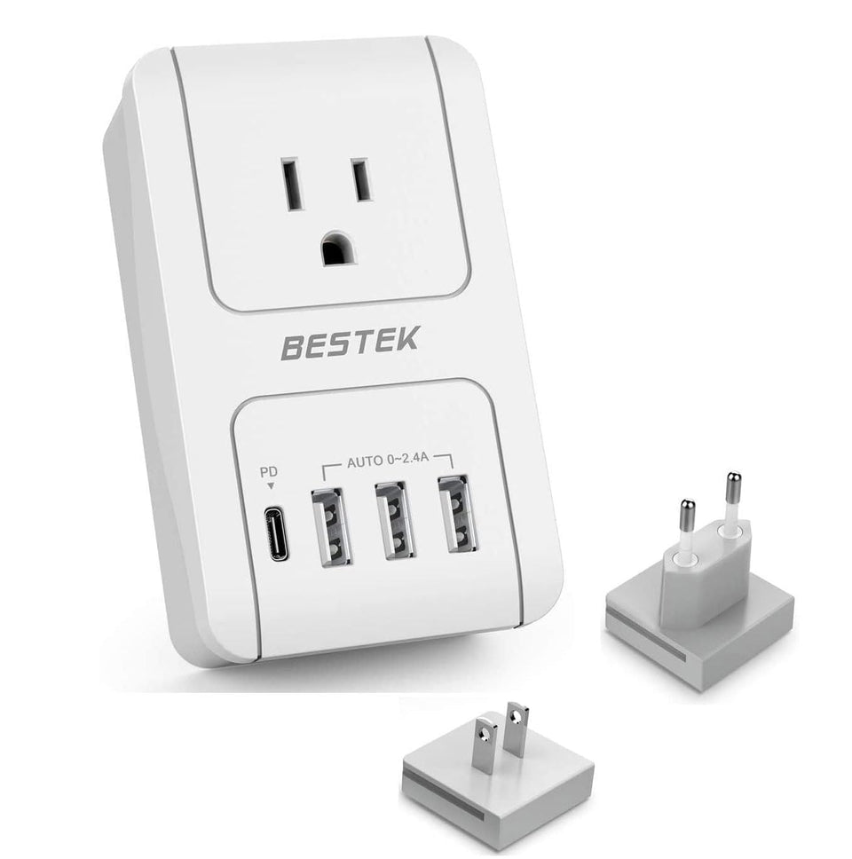 BESTEK travel adapter universal outlet with built-in protection for global devices