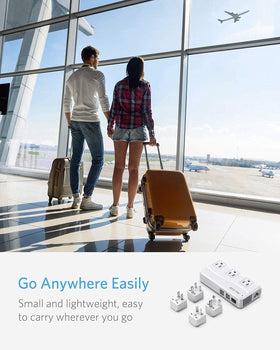 BESTEK on hotel desk charging devices showing convenience for travelers