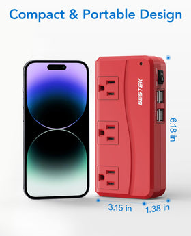 BESTEK red indicator light on showing automatic fault detection and safety