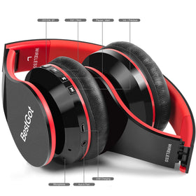 BestGot BT6002 kids headphones built-in mic for calls and chats