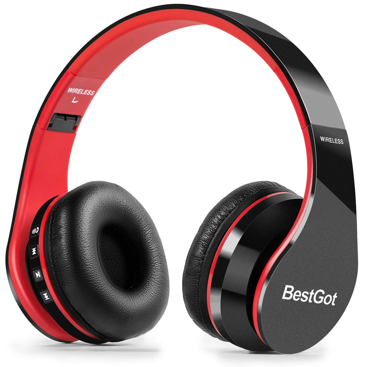 BestGot BT6002 kids headphones side view showing sturdy build for school use