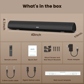 Compact BESTISAN remote control for quick sound adjustments from seating