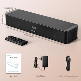 BESTISAN 2.1ch soundbar under-tv setup keeps a clean entertainment area.