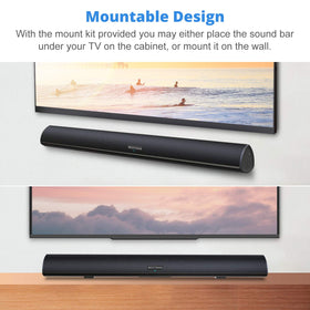Bestisan 80W soundbar remote EQ modes for quick sound customization.