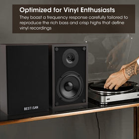 BESTISAN compact desktop speakers fit small spaces with punch.