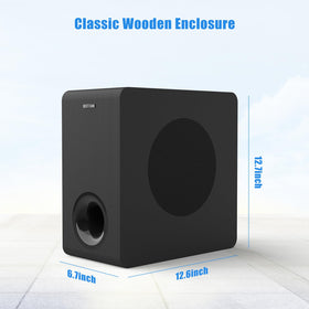 BESTISAN SW65D black oak finish complements decor with a compact design.