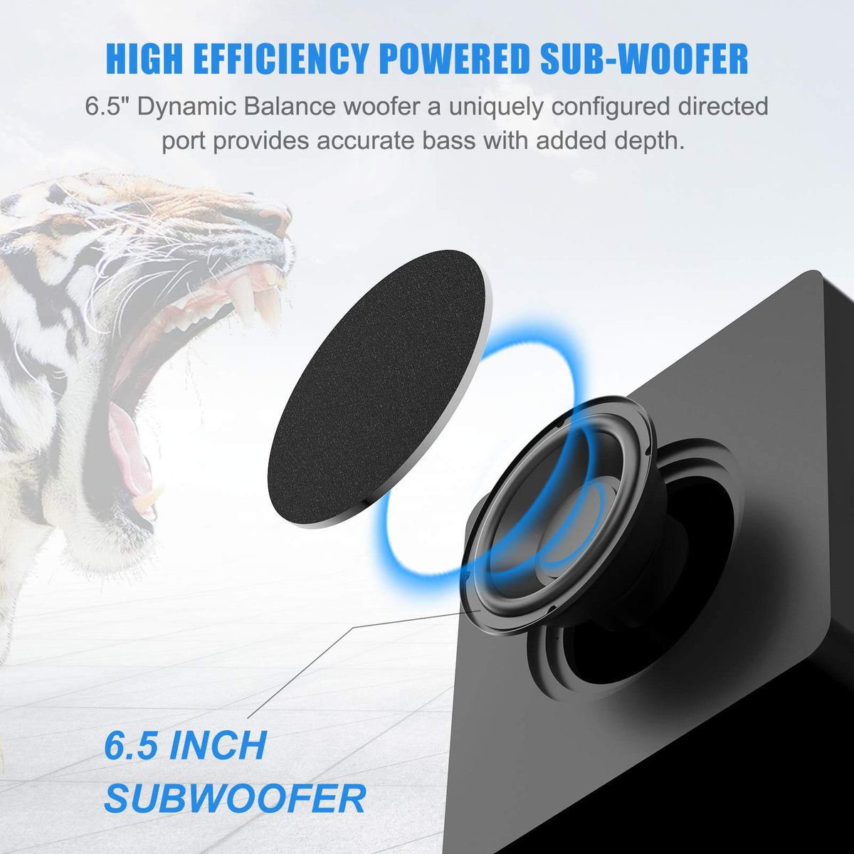 BESTISAN SW65D front panel ports simplify quick setup with AV receivers and TVs.