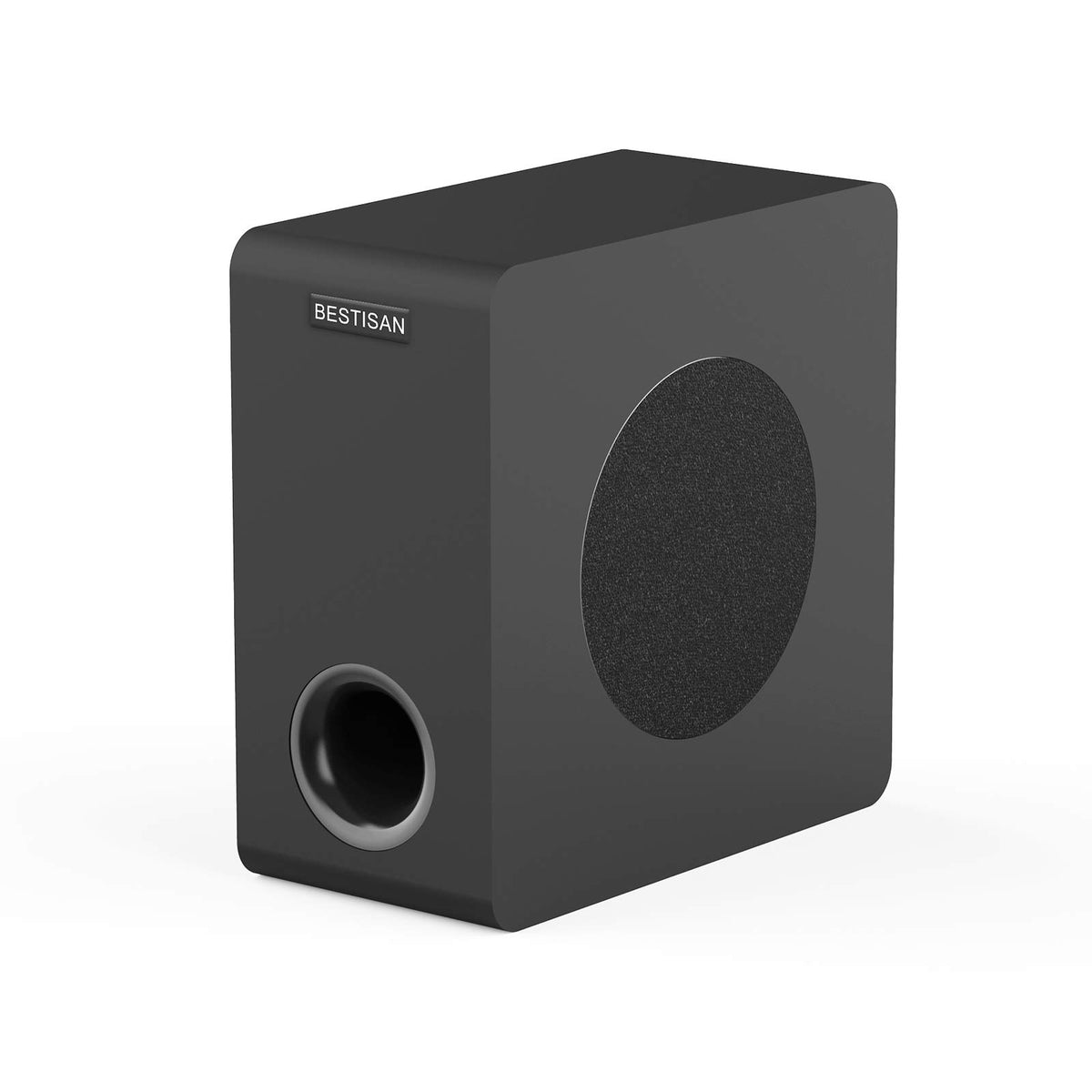 BESTISAN SW65D side-firing-woofer delivers deep bass for home theater immersion.