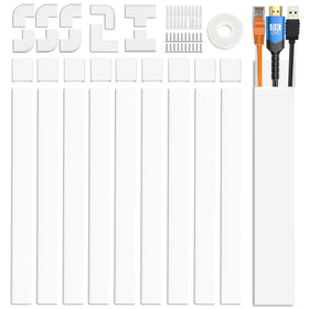 Bestong cable cover wall kit packaging showing a complete, organized wiring solution for TVs.