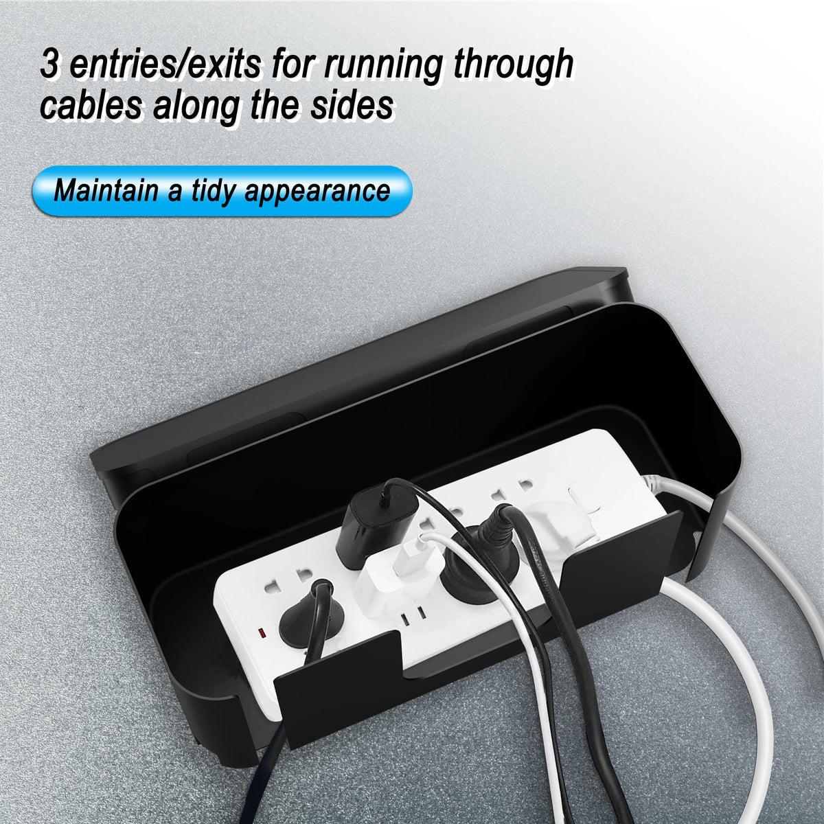 Bestong Cable Hider Box with ventilation holes for safe heat dissipation