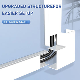 Bestong cable hider elbows included, enabling right-angle routing behind furniture.