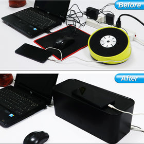 Bestong Cable Management Box with non-slip base improves desk stability