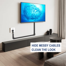 Bestong cord cover in black durable PVC blends with decor