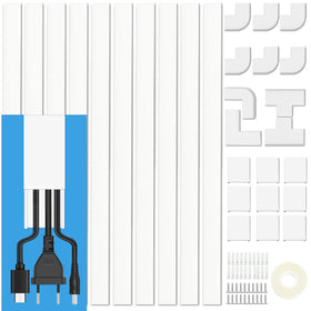 Bestong Cord Cover Kit packaging showing all components included for easy setup