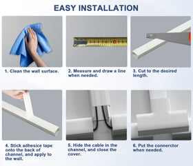 Bestong Cord Cover removal with heat to detach without wall damage
