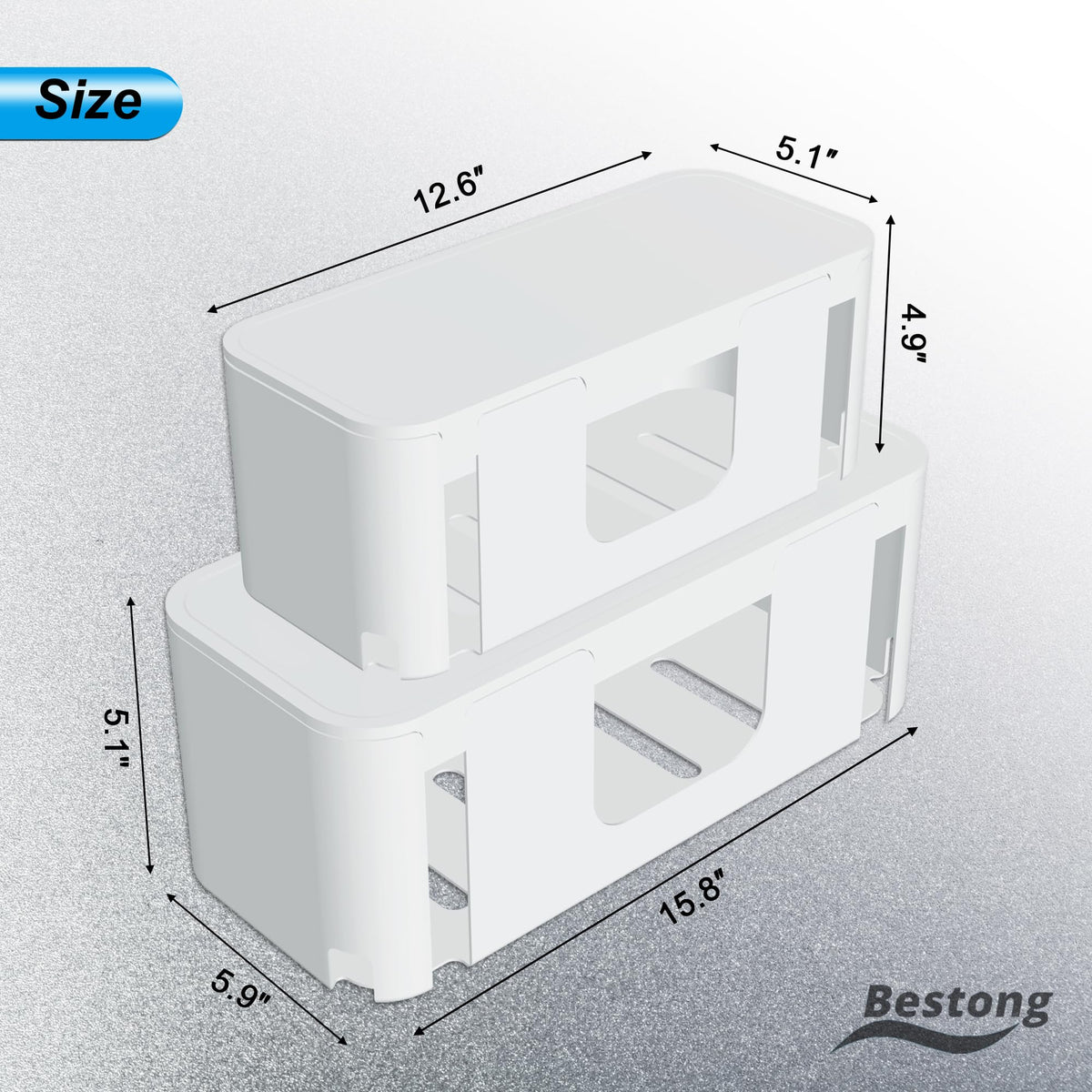 Bestong Power Strip Cover Box large and medium boxes accommodate multiple outlets