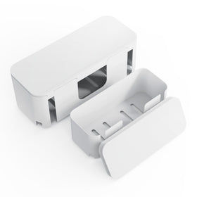 Bestong Power Strip Cover Box wide dimensions hide a long surge protector under a TV