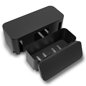 Bestong Power Strip Hider Box large front view for clutter-free floors and outlets