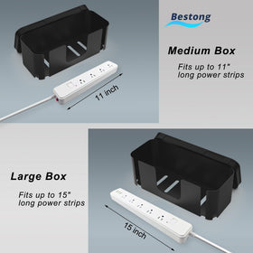 Bestong Power Strip Hider Box medium open cover for quick cable access