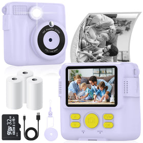 BESTOONE instant print camera for kids, front view highlighting compact, kid-friendly design.
