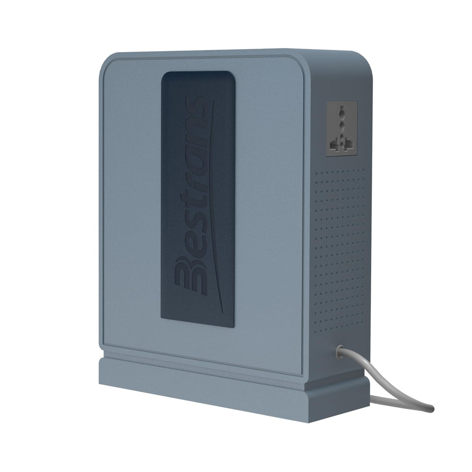 BESTRANS 3000W front view highlights dual outlets for 220V devices