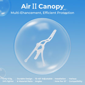 BETAFPV Air II canopy transparent blue enhances visibility while protecting a 9-10mm camera.