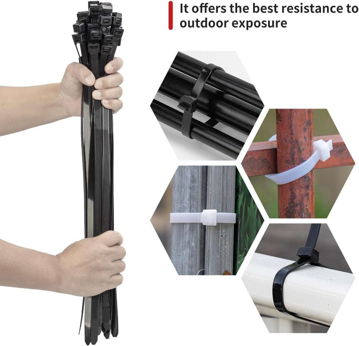 BethTie 36-inch tie wrapping pipe showing long-reach fastening capability