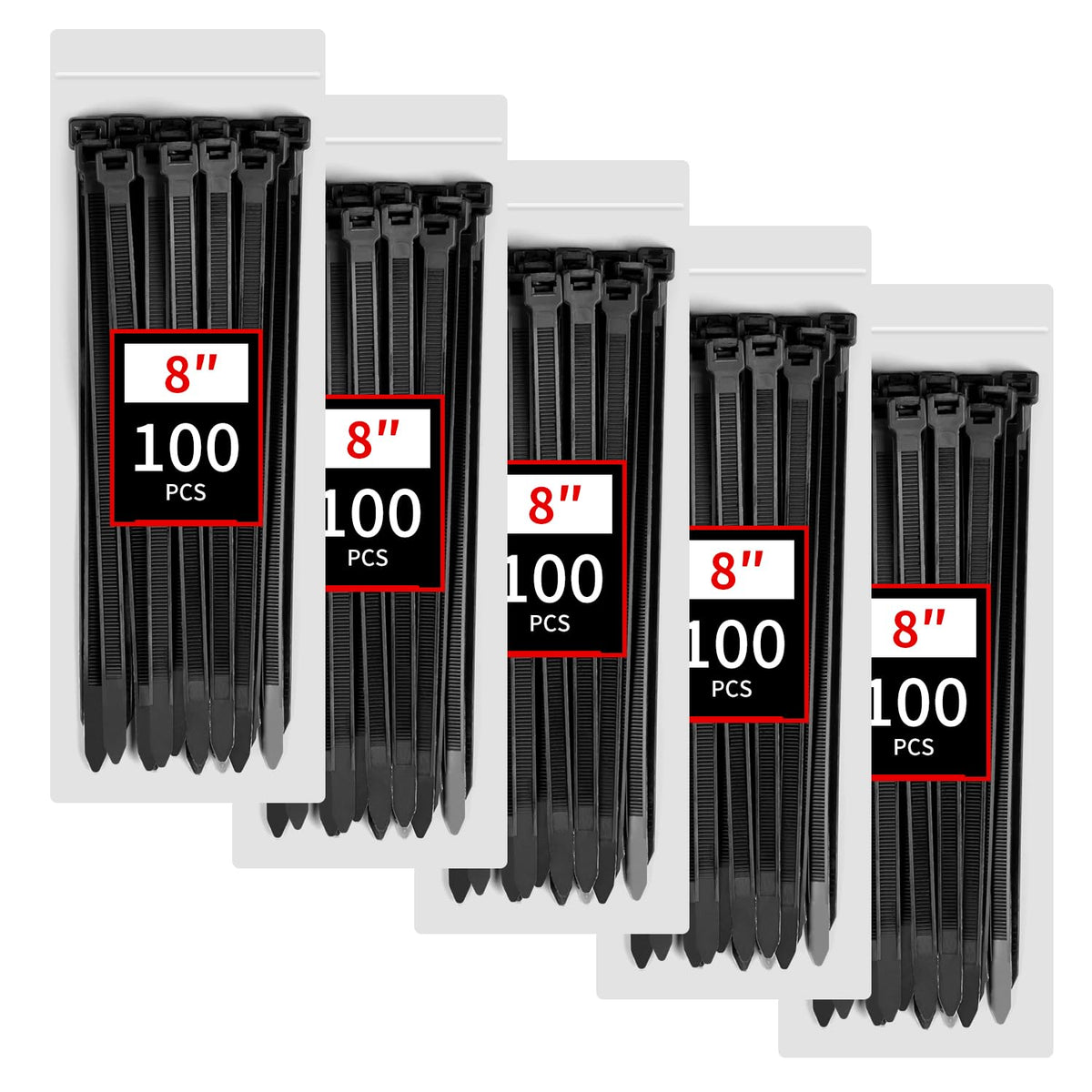 BethTie front packaging showing 500-pack and assorted lengths, easy identification and storage