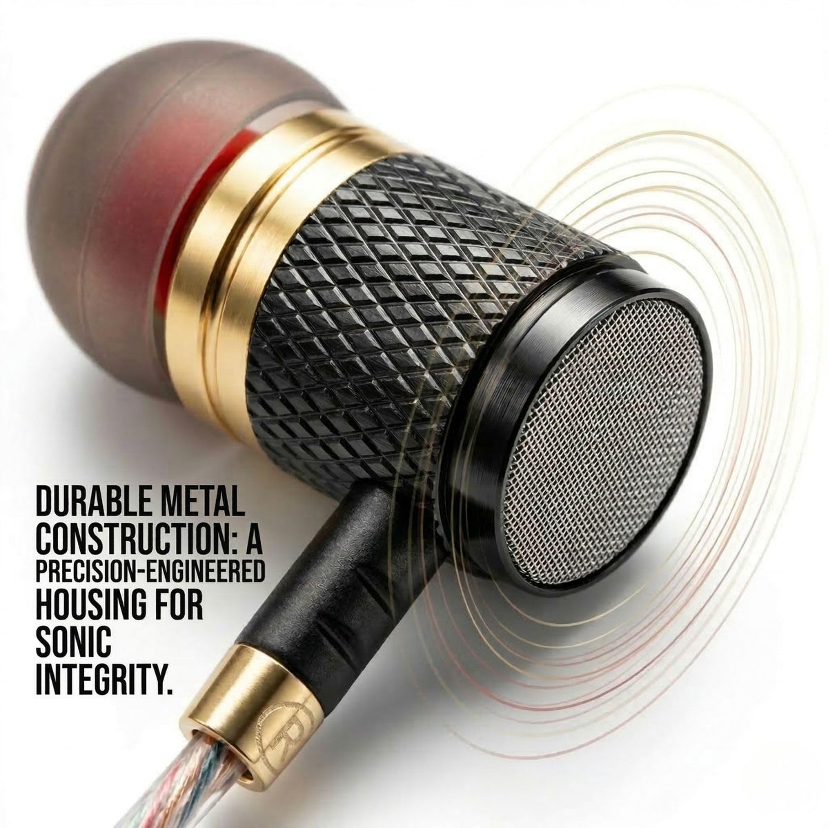 Gold-plated jack illustrates reliable wired connection
