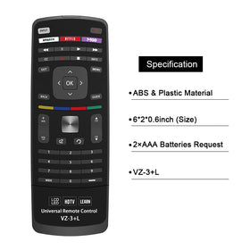 Betterqualityremote compatibility sheet shows broad support across Vizio series.