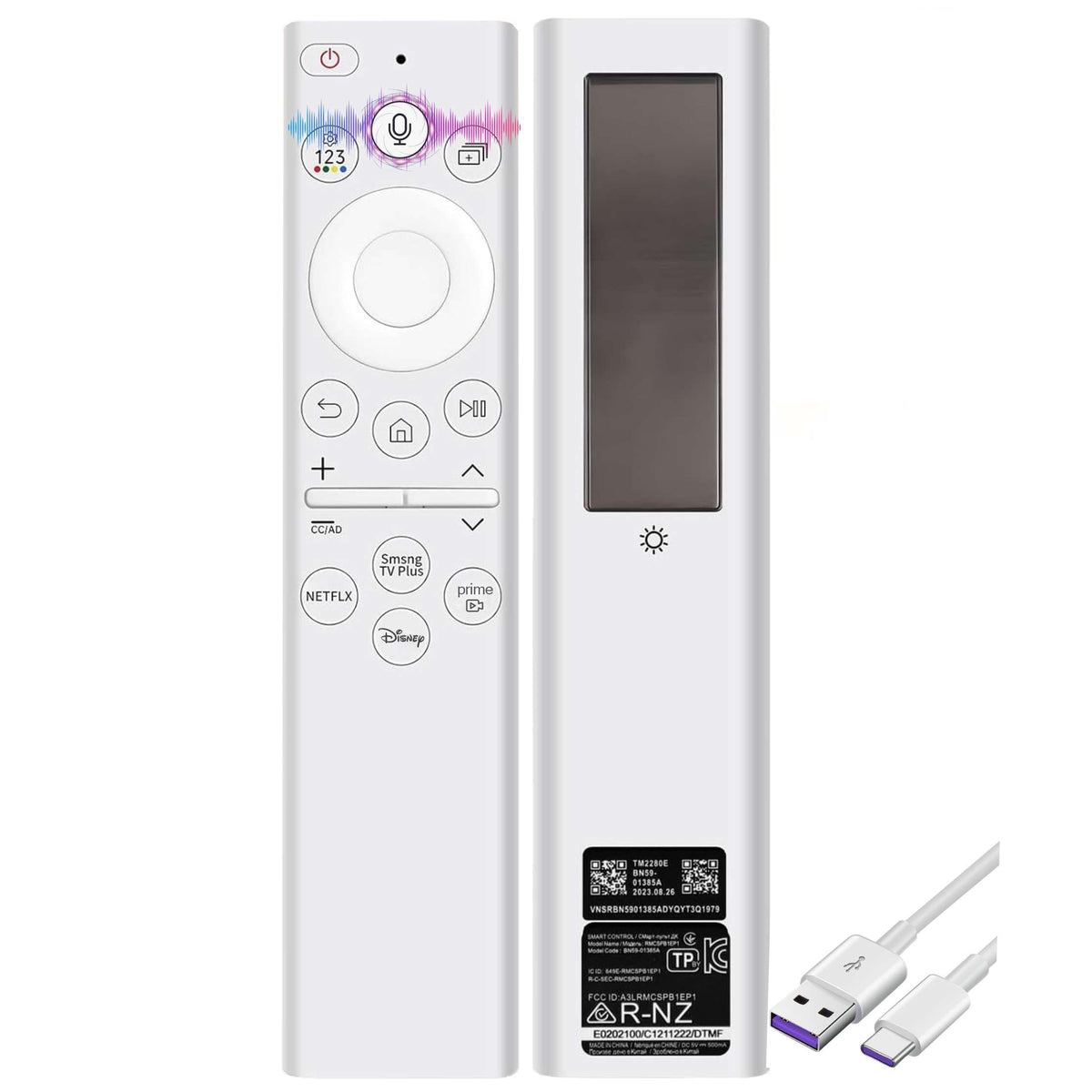 Betterqualityremote front view showing familiar Samsung layout and easy control