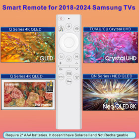 Betterqualityremote Samsung Frame remote buttons highlight quick access to menus and voice commands.
