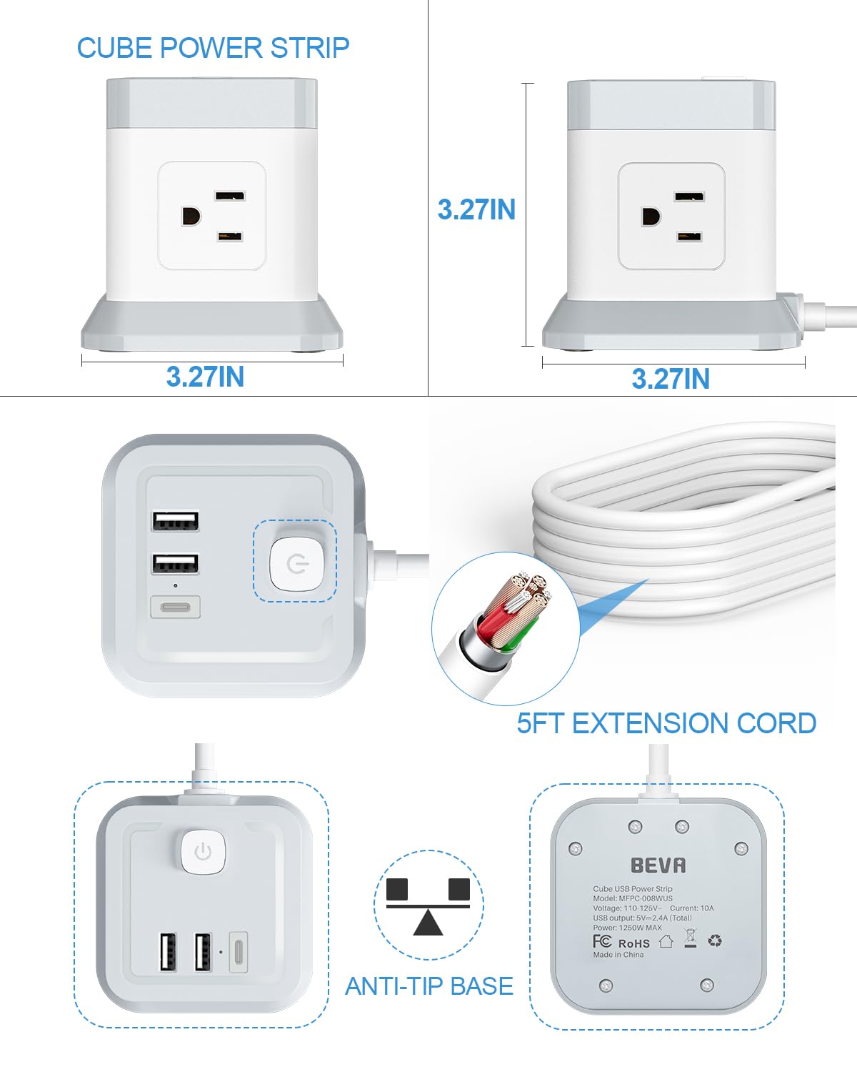 BEVA cube on desk keeps devices organized during work