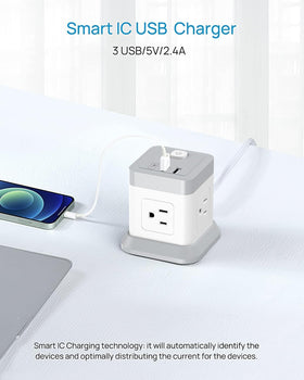 BEVA cube USB ports support smart charging for phones and tablets