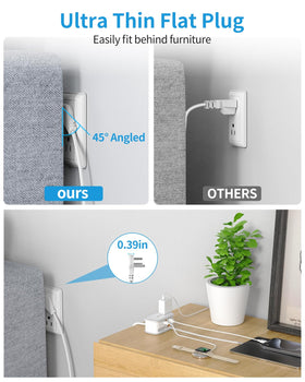 BEVA compact travel power strip keeps devices charged during trips and flights.