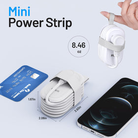 BEVA 4 ft extension cord keeps outlets reachable in hotel rooms.