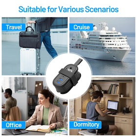 BEVA travel power strip without surge protection keeps luggage lighter