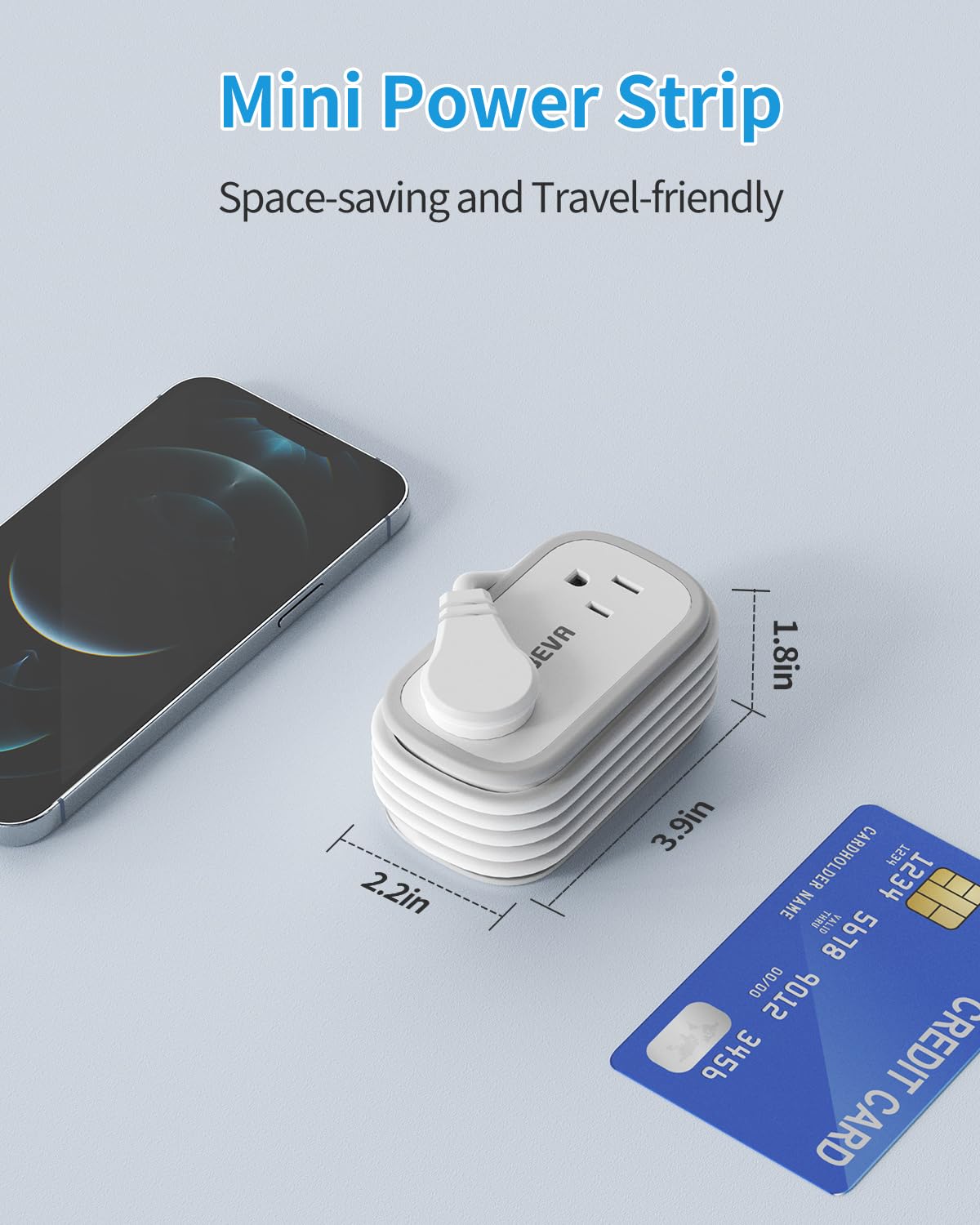 BEVA Travel Power Strip six-in-one ports lets multiple devices charge from one outlet.