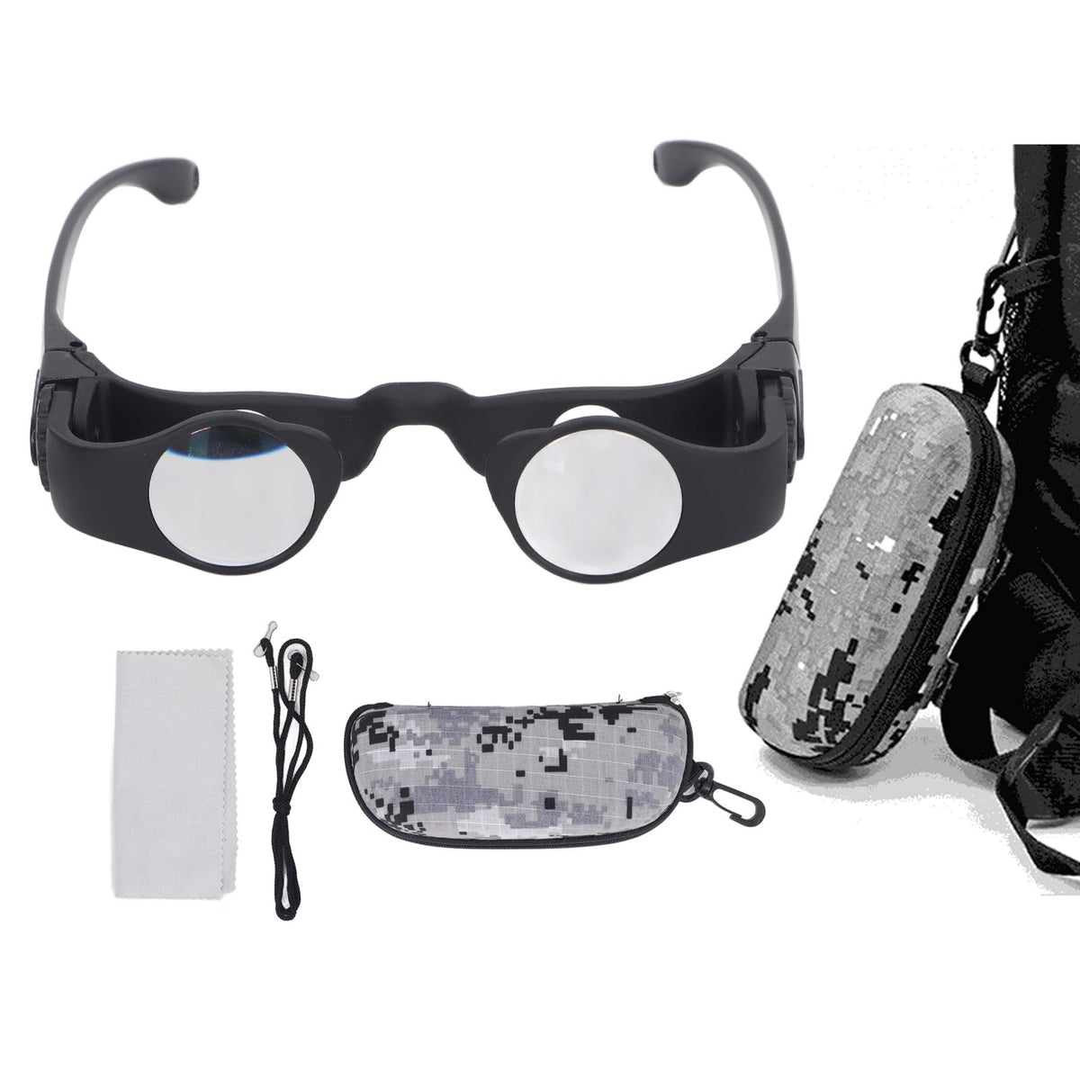Bewinner glasses in use at a concert showing stage detail and audience visibility