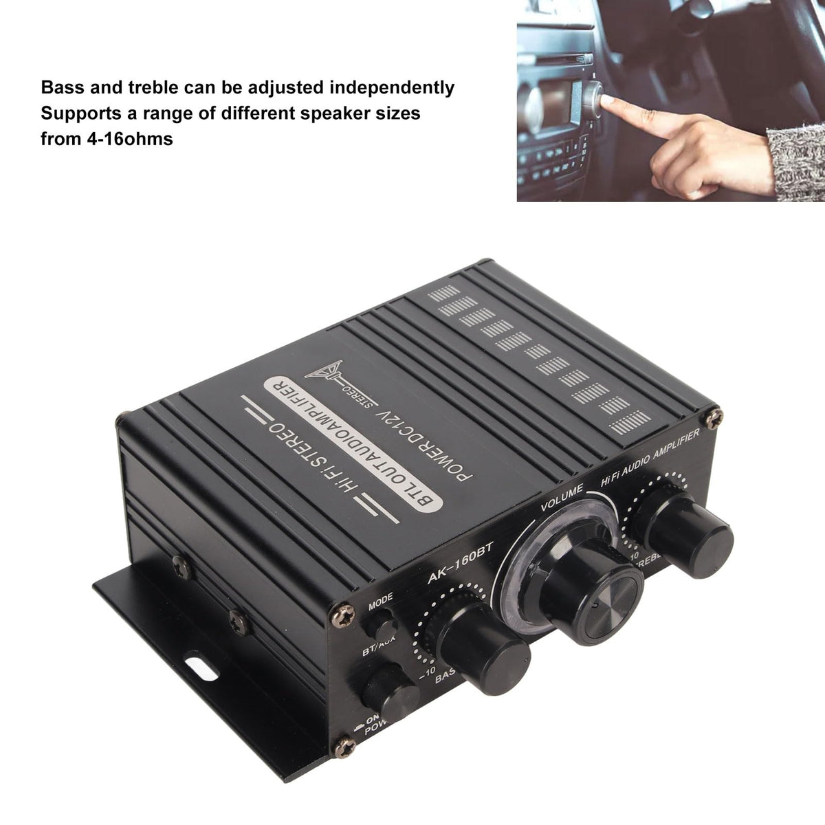 Bewinner AK-160BT Bluetooth pairing area enables quick wireless streaming