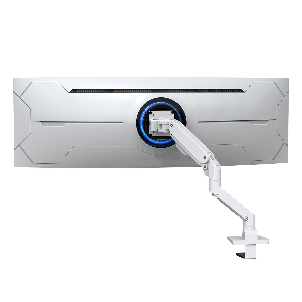 BEWISER heavy-duty monitor arm supports 34-49 inch screens for flexible viewing.